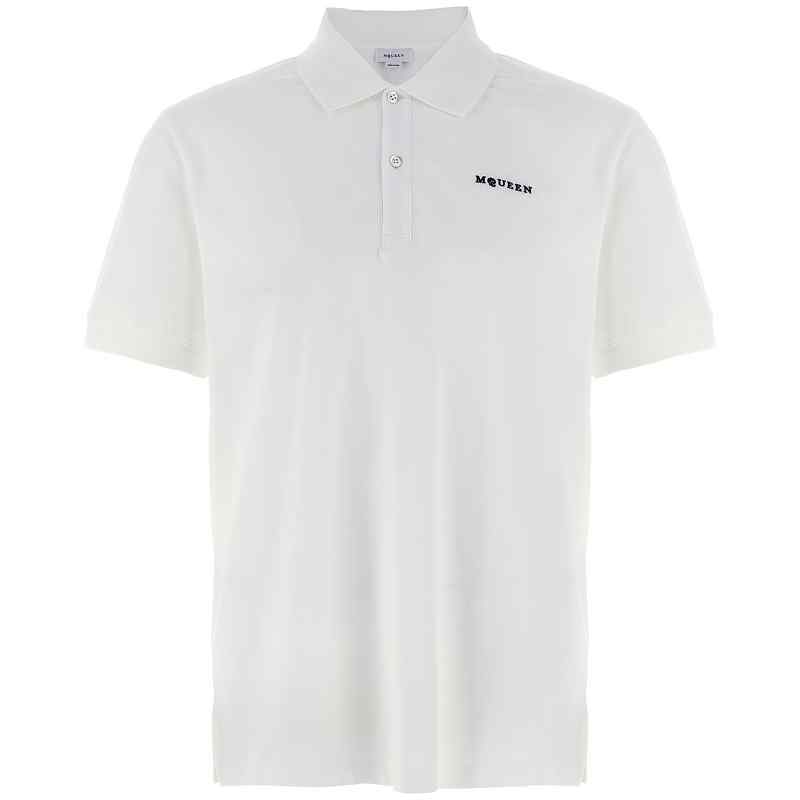 839229QXAAK9000_01_M_2025-06-30T08-34-12.433Z-1 Alexander McQueen Logo Embroidery Polo Shirt