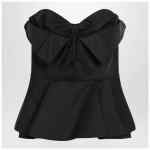 Alexander McQueen Black corset top in silk blend