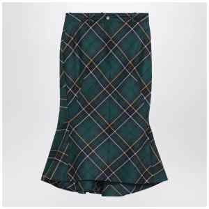 Alexander McQueen Flared skirt in wool tartan