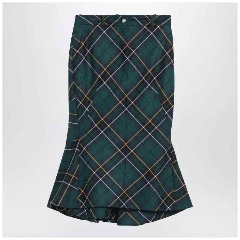 Alexander McQueen Flared skirt in wool tartan Alexander McQueen Flared skirt in wool tartan
