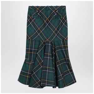 Alexander McQueen Flared skirt in wool tartan