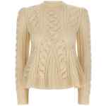 Alexander McQueen Peplum Cable Sweater