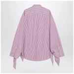 Balenciaga White/plum striped cotton shirt
