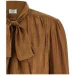 Saint Laurent Lavallière Neck Blouse