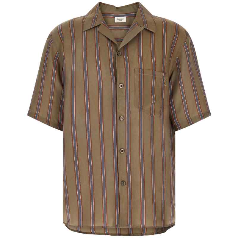 Saint Laurent Cassandre Striped Shirt