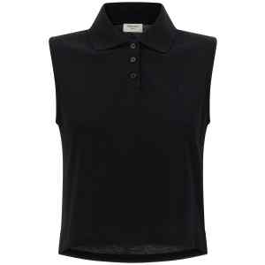 Saint Laurent Cassandre Embroidered Polo Shirt