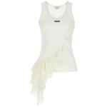Alexander McQueen Silk Ruffle Tank Top