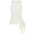 Alexander McQueen Silk Ruffle Tank Top