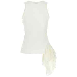 Alexander McQueen Silk Ruffle Tank Top