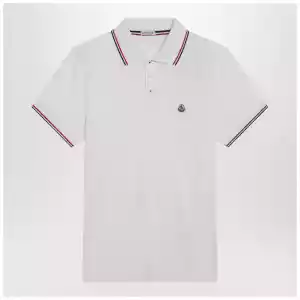 Moncler White short-sleeve polo shirt