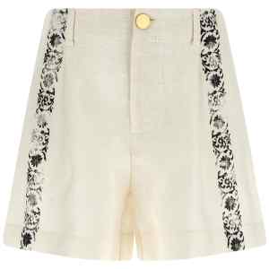 Alberta Ferretti Fortuny Linen Shorts