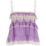 Alberta Ferretti Flounces And Lace Top