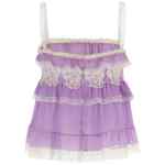 Alberta Ferretti Flounces And Lace Top