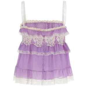 Alberta Ferretti Flounces And Lace Top