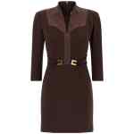 Elisabetta Franchi Logo Dress With Elastic Bands