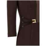 Elisabetta Franchi Logo Dress With Elastic Bands