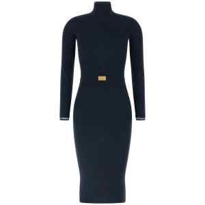 Elisabetta Franchi Logo Belt Dress