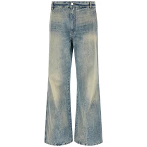 Amiri Checkered Repair Bootcut Jeans