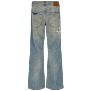 Amiri Checkered Repair Bootcut Jeans