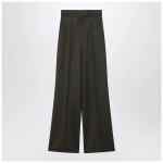 Max Mara Moss green wide-leg wool trousers