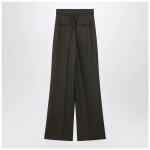 Max Mara Moss green wide-leg wool trousers