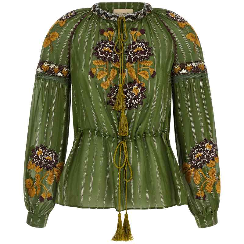 B3AEBB69W2C9M_01_M_2026-02-24T10-17-53.844Z-1 Valentino Garavani Embroidered Lurex Silk Shirt