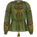 Valentino Garavani Embroidered Lurex Silk Shirt