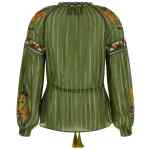 Valentino Garavani Embroidered Lurex Silk Shirt