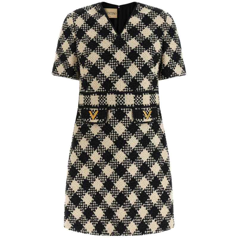 B3VAJ559WKR8E_01_M_2025-12-24T09-57-28.973Z-1 Valentino Garavani Damier Tweed Dress