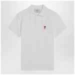 Ami Paris White Ami De Coeur polo shirt
