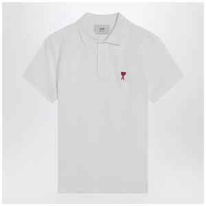 Ami Paris White Ami De Coeur polo shirt