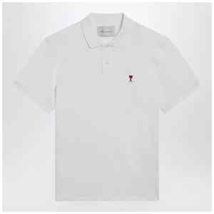 Ami Paris Ami De Coeur white polo shirt