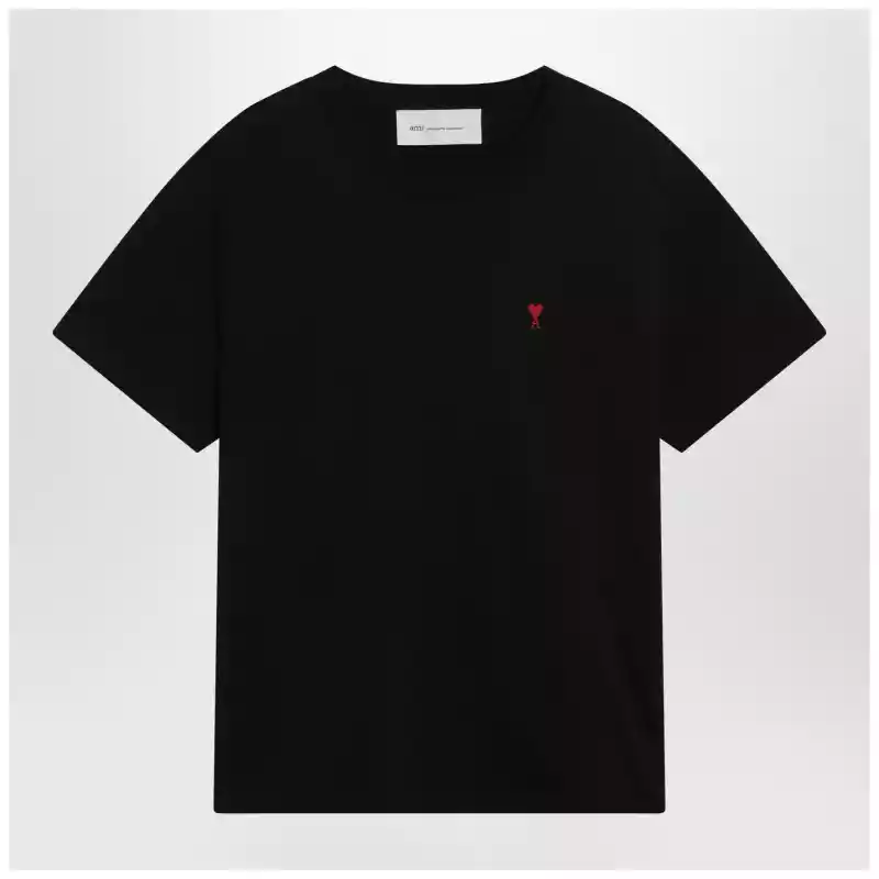 Ami Paris Black Ami De Coeur T-shirt