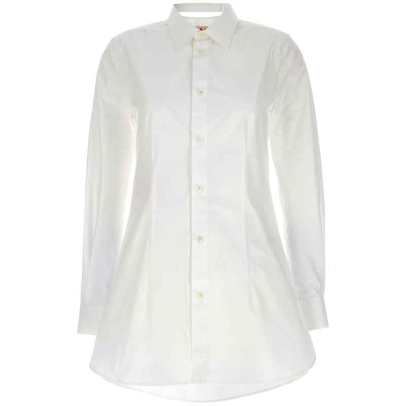 Marni Cut-out Collar Shirt Marni Cut-out Collar Shirt