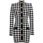 Balmain Vichy Knit Dress