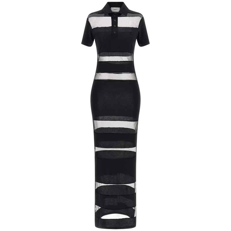 Coperni Striped Sheer Polo Dress