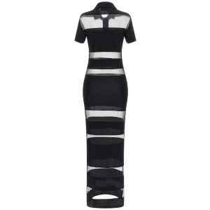 Coperni Striped Sheer Polo Dress