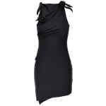 Coperni Asymmetric Flower Mini Dress