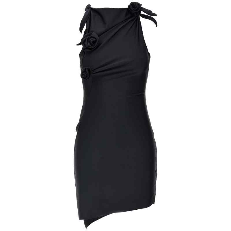 Coperni Asymmetric Flower Mini Dress