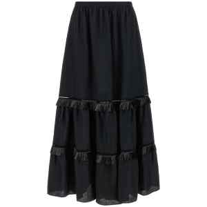 Kiton Fringed Skirt