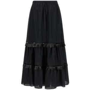 Kiton Fringed Skirt