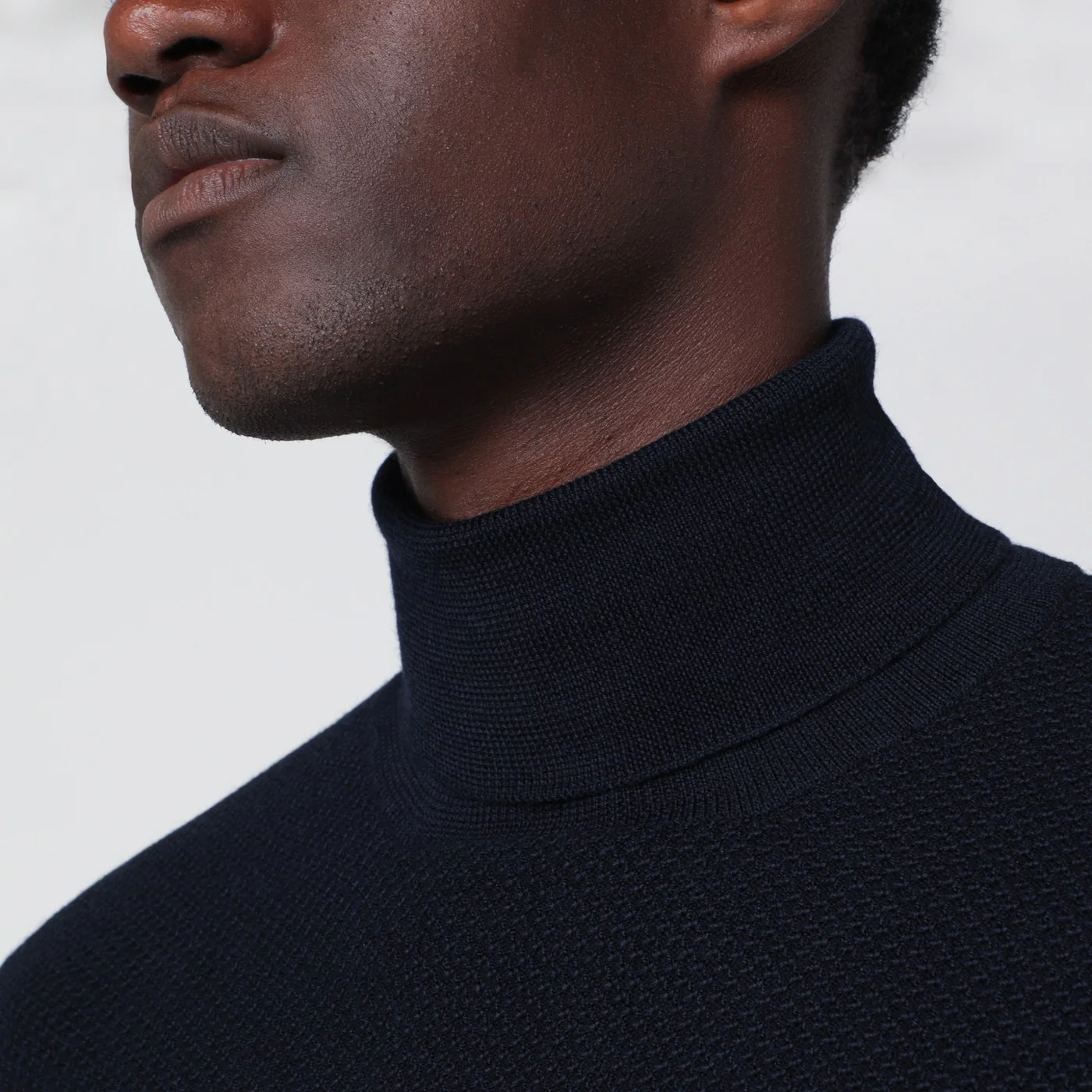 Tagliatore Blue wool turtleneck sweater
