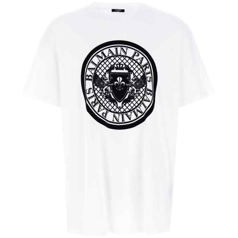Balmain Velvet Logo T-shirt Balmain Velvet Logo T-shirt