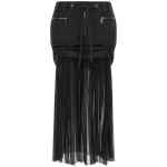 Dolce & Gabbana Twill And Chiffon Skirt