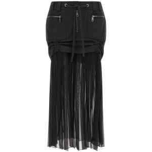 Dolce & Gabbana Twill And Chiffon Skirt