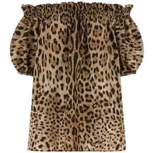 Dolce & Gabbana Animal Print Cotton Top
