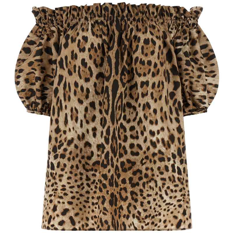 Dolce & Gabbana Animal Print Cotton Top Dolce & Gabbana Animal Print Cotton Top