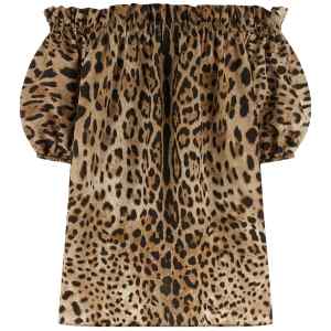 Dolce & Gabbana Animal Print Cotton Top