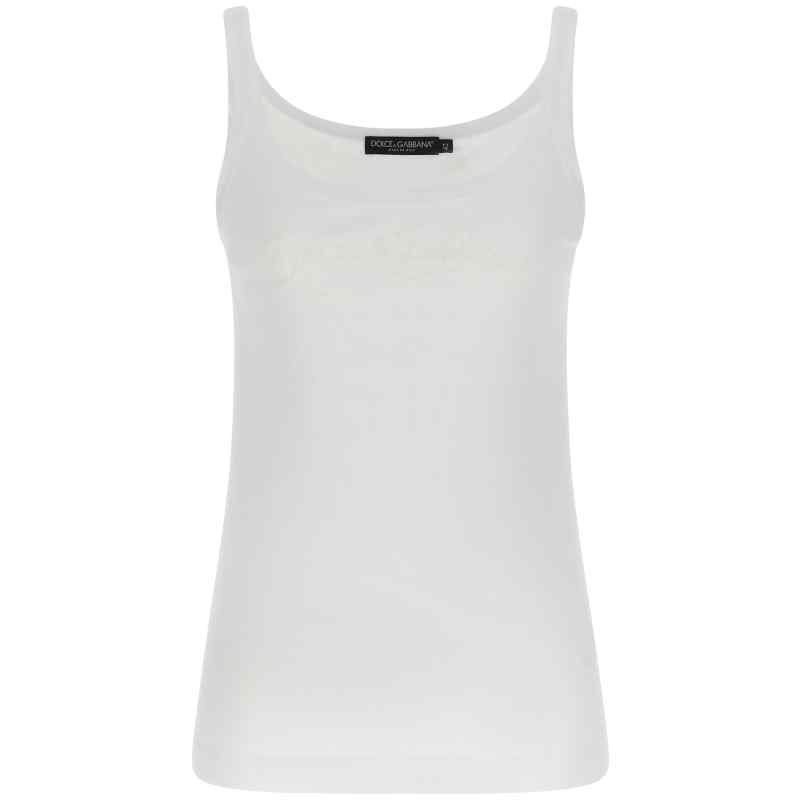 Dolce & Gabbana Logo Embroidery Tank Top