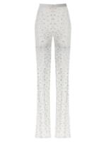 Alessandra Rich Rhinestone Lace Leggings
